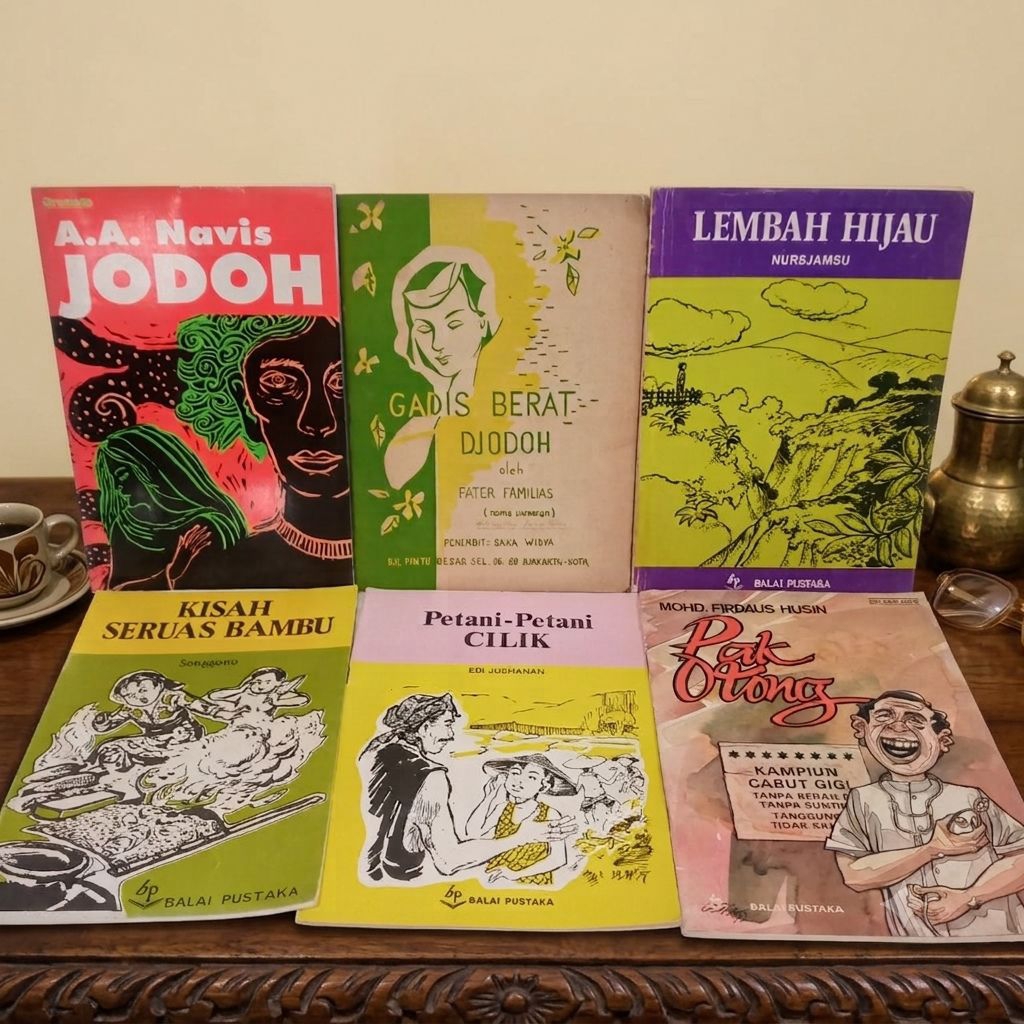 Kumpulan buku sastra klasik Indonesia Jodoh gadis berat djodoh lembah hijau Kisah Seruas Bambu Petan