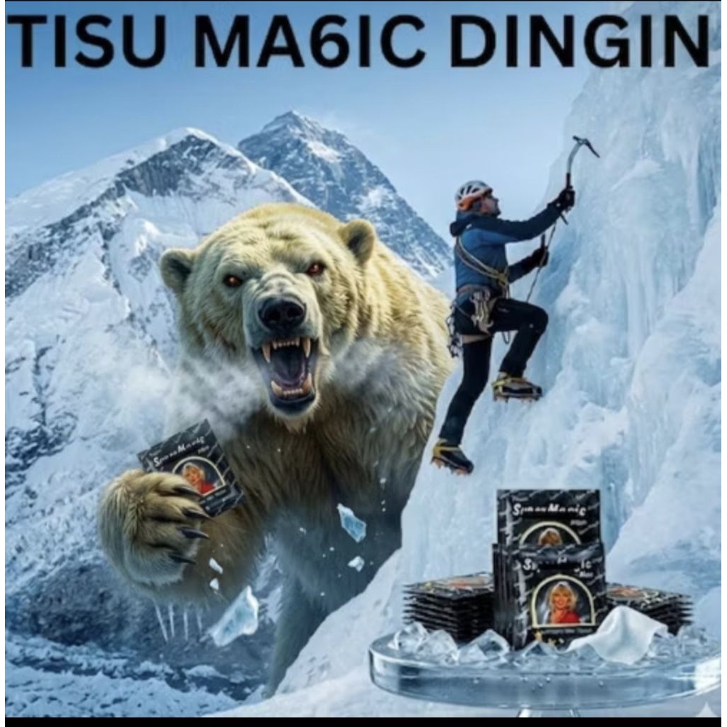 Tisu Magic untuk hiking  -Magic Power Hitam Classic | Tissue Antiseptic Tisu Mejik Penunjang tenaga 