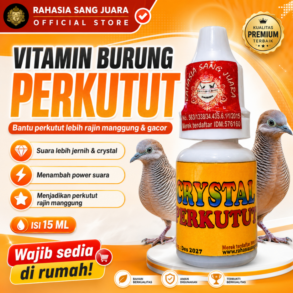 CRYSTAL PERKUTUT | VITAMIN BURUNG PERKUTUT GACOR LOMBA TERBAIK