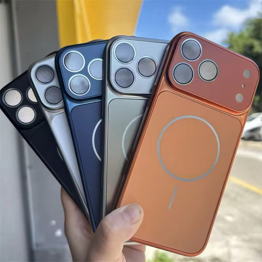 Casing Mewah For Case Iphone 13 14 15 16 17 Pro Max Case Metalic Magnetic Magsafe