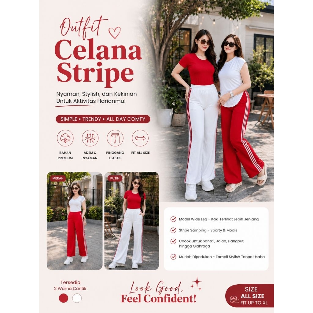 Kulot Cutbray Isabel Isabel Merah Putih Cutbray Premium