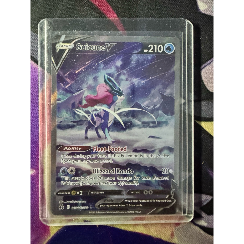 Suicune V Pokemon Crown Zenith GG38