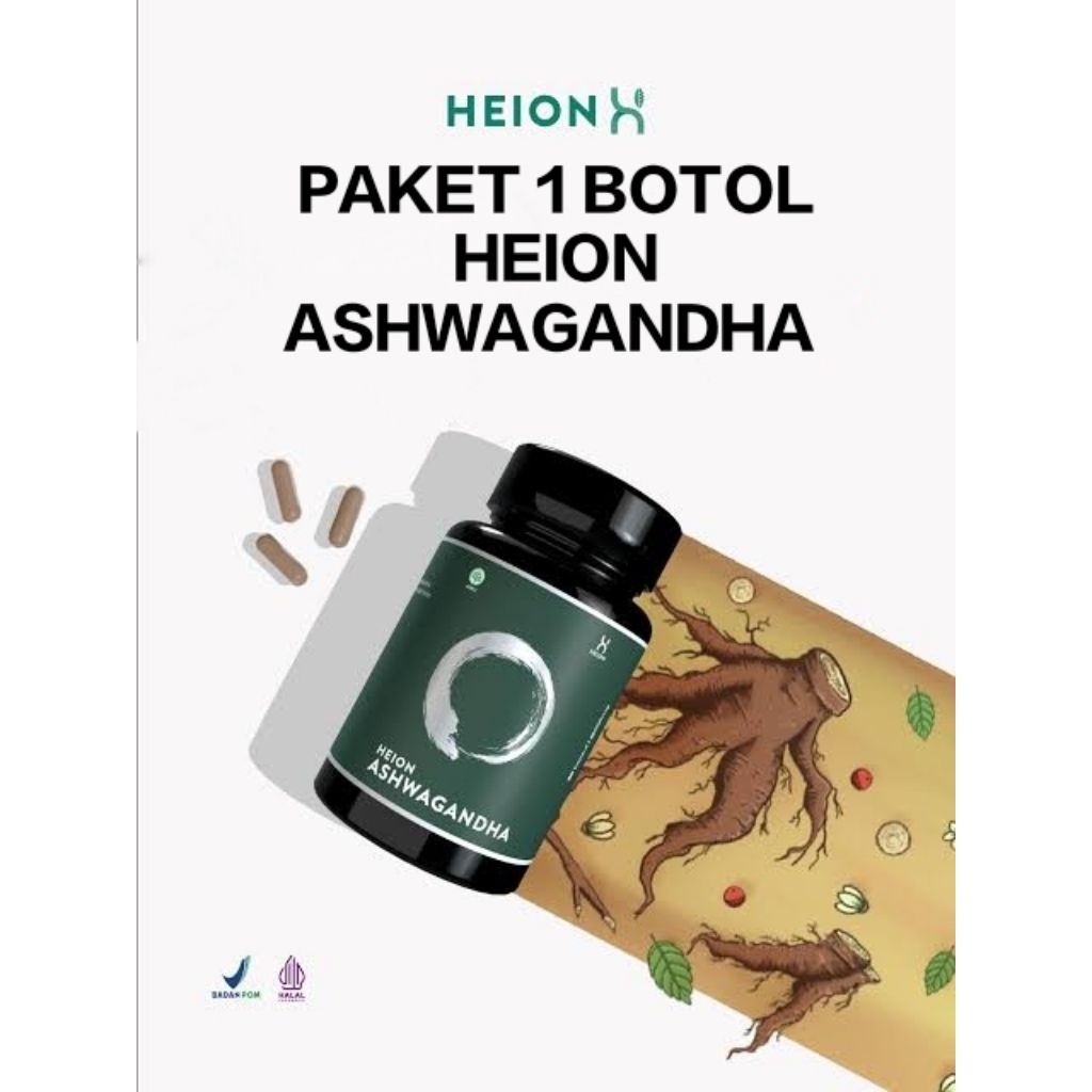 HEION ASHWAGANDHA+ (60 KAPSUL) / ASHWAGANDHA EXTRACT @500MG