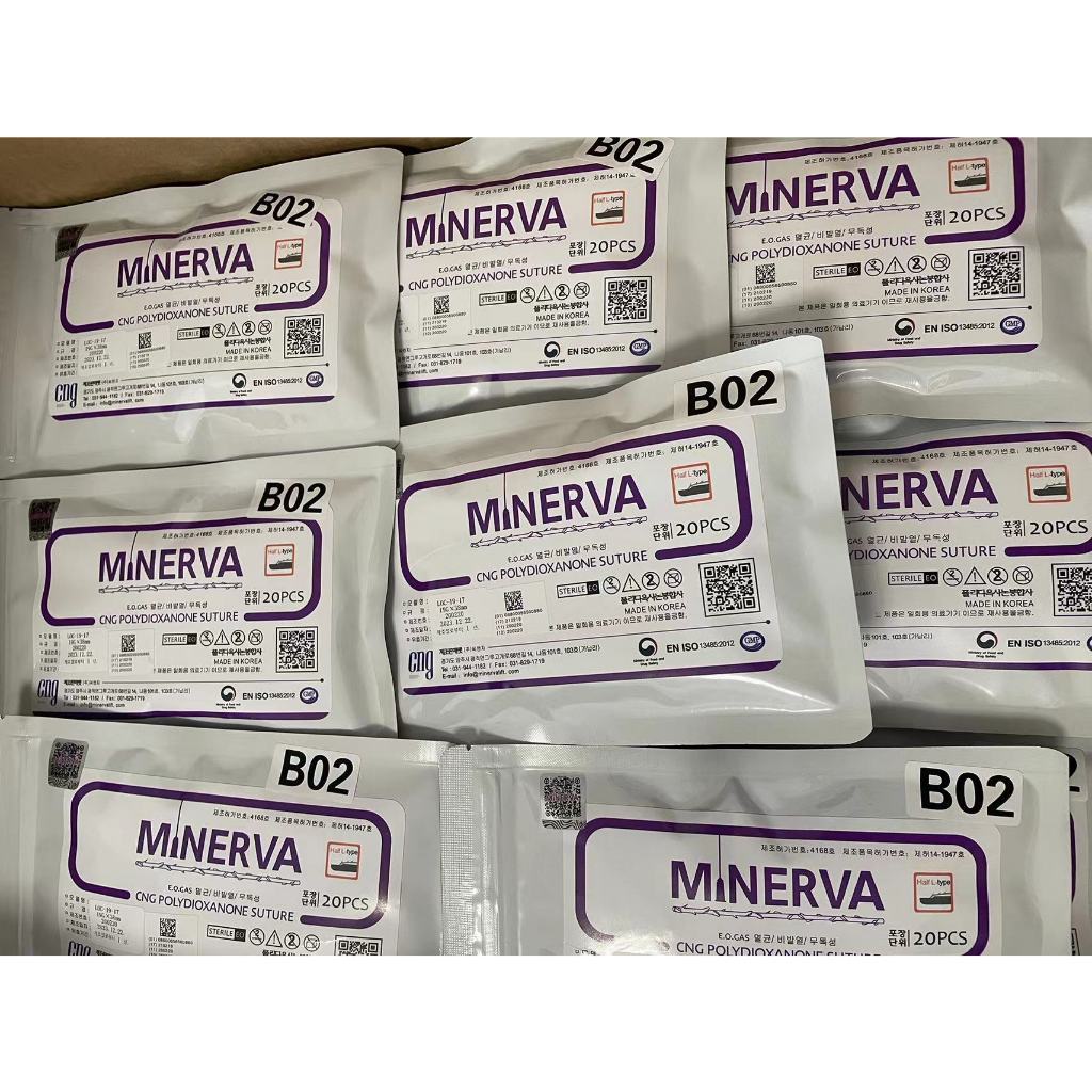 20PCS MINERVA Benang Hidung Thread Lift PDO 19G*38MM 60MM