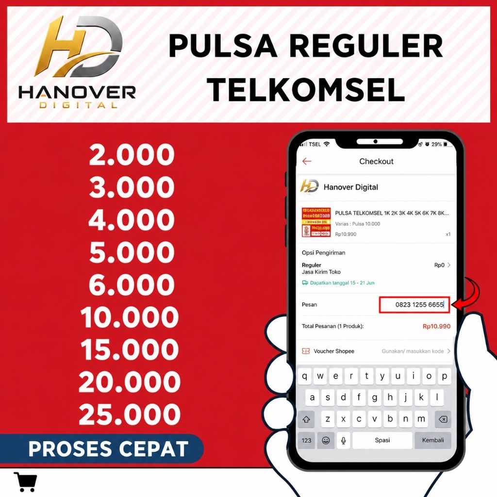 PULSA TELKOMSEL REGULER 2K-25K | PROSES CEPAT