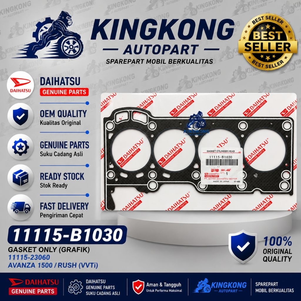 11115-B1030 GASKET ONLY/ PACKING CYLINDER KOP ( GRAFIT) 11115-23060 AVANZA 1500/ RUSH VVTI