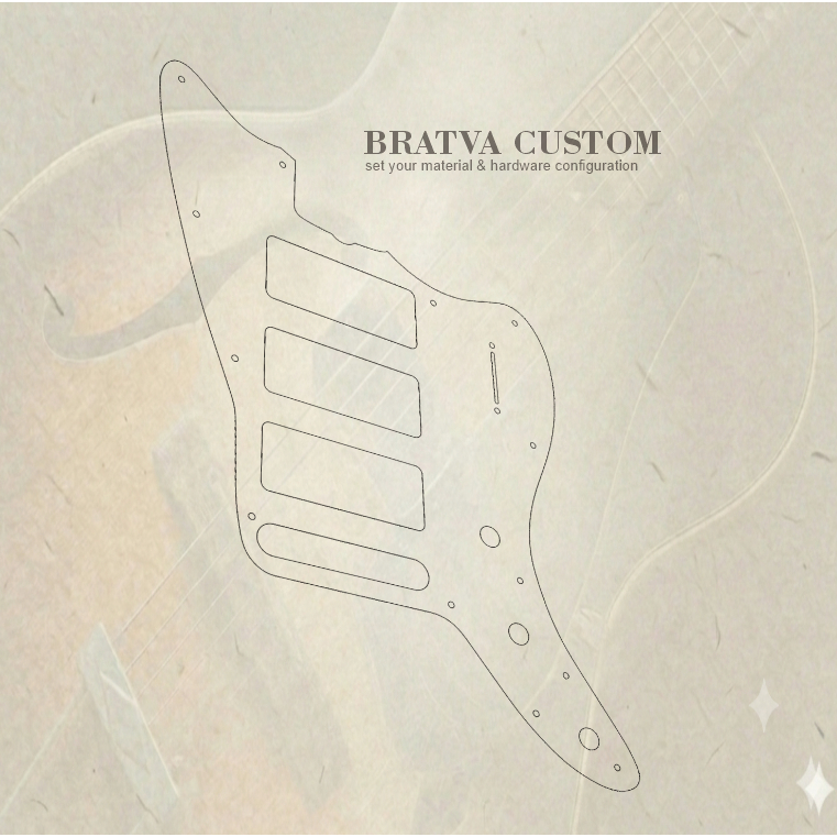 Pickguard JazzMaster Noventa custom 3ply 1ply mirror akrilik custom