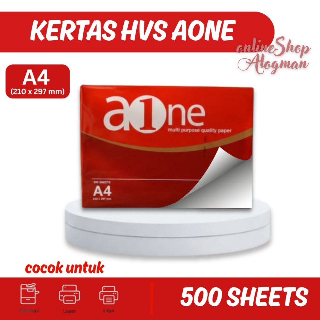 Kertas Fotokopi A4/F4 Kertas HVS Aone 70 Gsm 1 rim