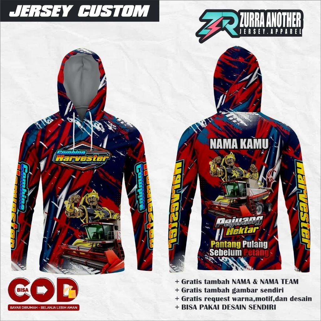 Jersey combine/Jersey combine harvester/Jersey combine Bimo/Jersey combine lengan panjang/Jersey com