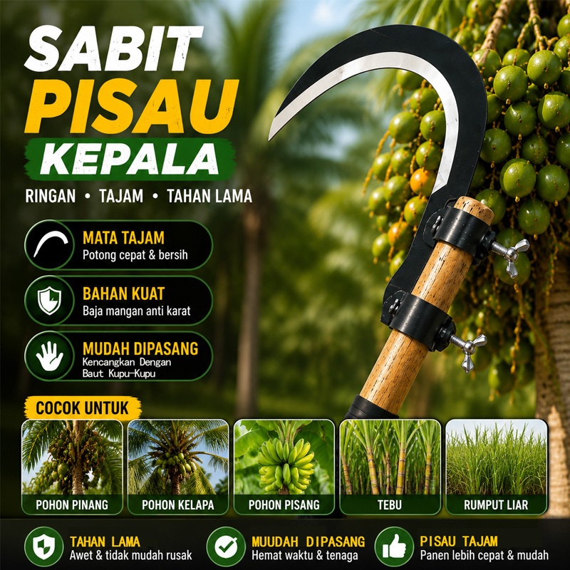 Sabit Pisau Pinang Adjustable Baja Mangan/Pisau Pinang Sabit Arit Rumput Pemangkas Sabit Sabit Rumpu