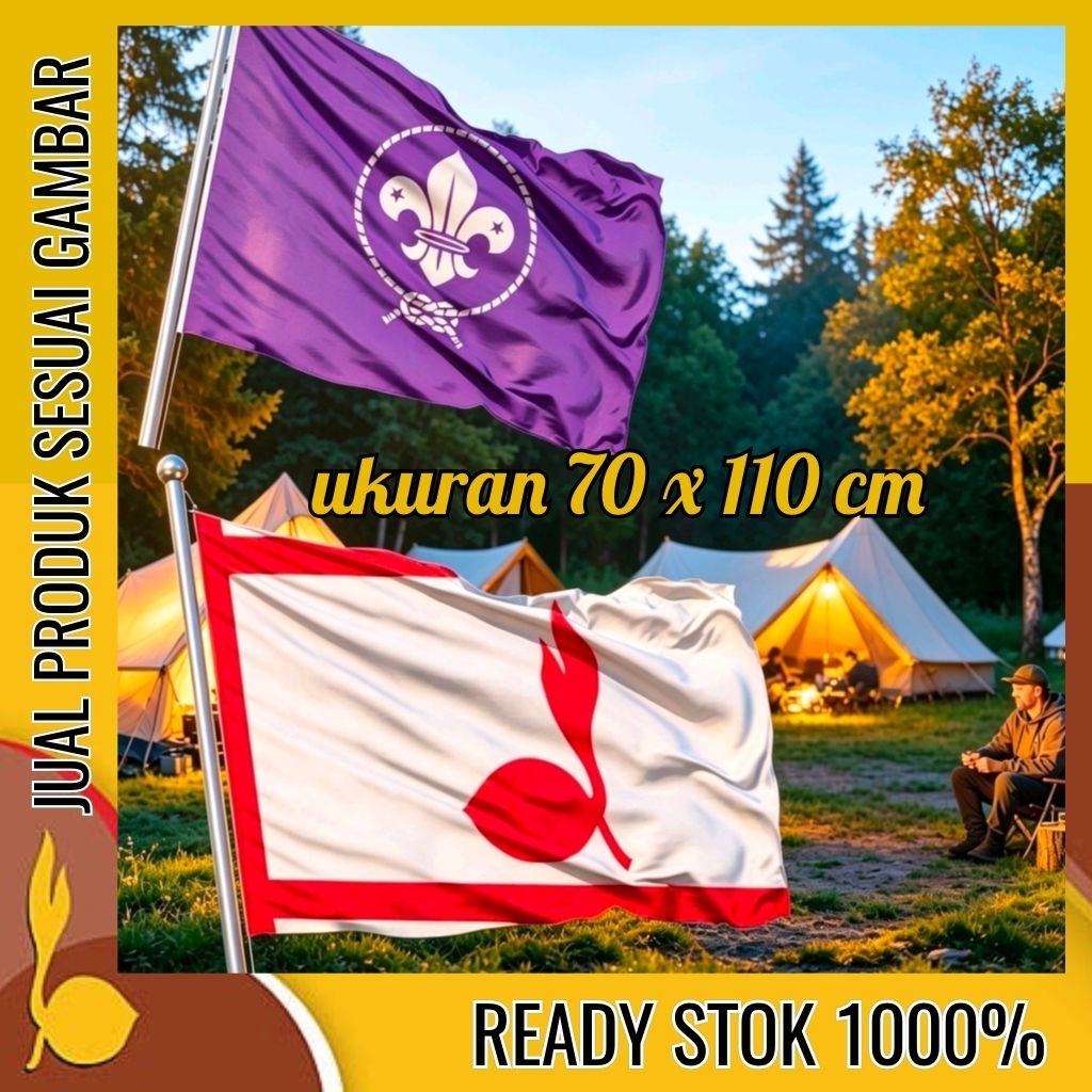 bendera besar sablon pramuka wosm tunas