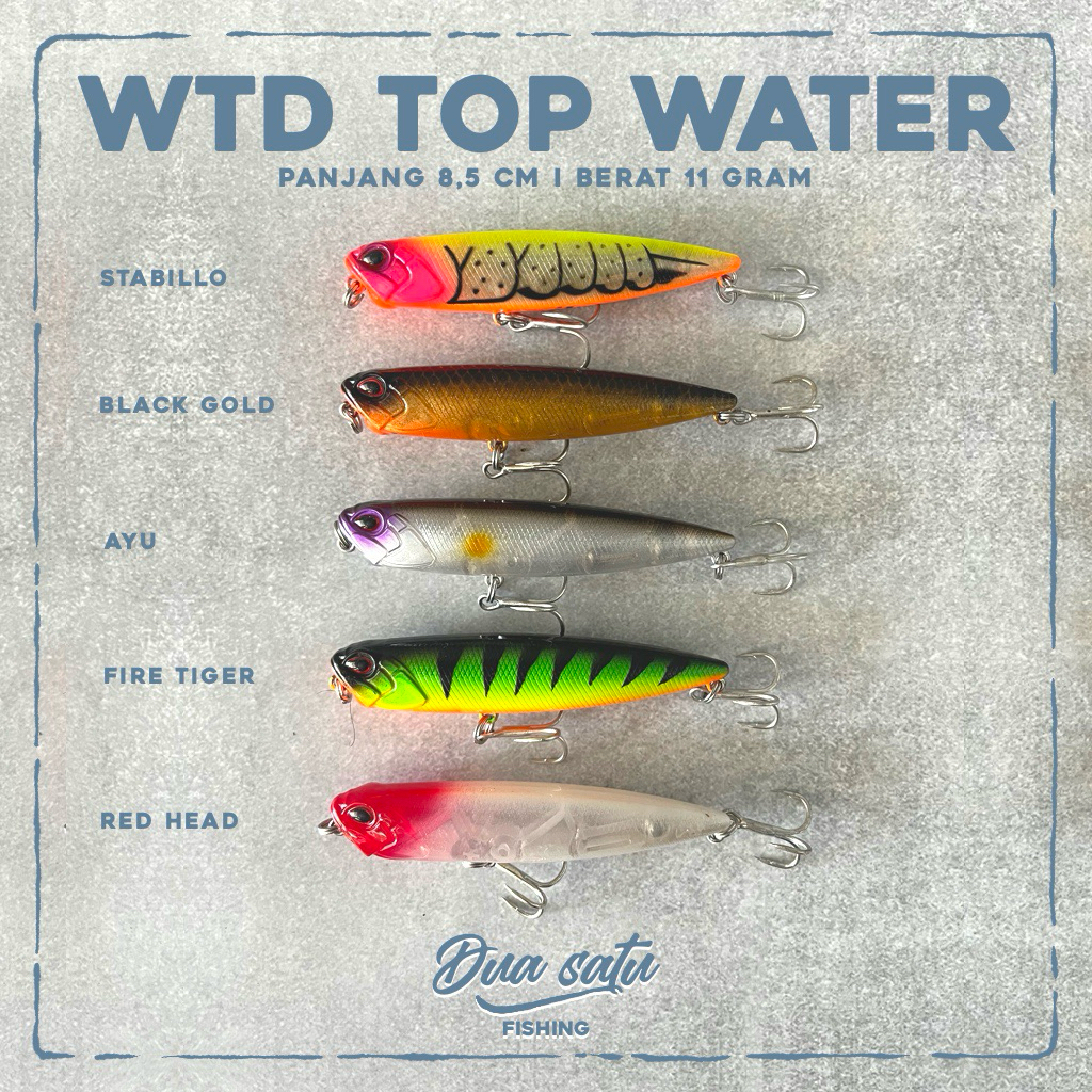 LURE PANCING WTD TOP WATER REPLIKA DUO PANJANG 8,5CM