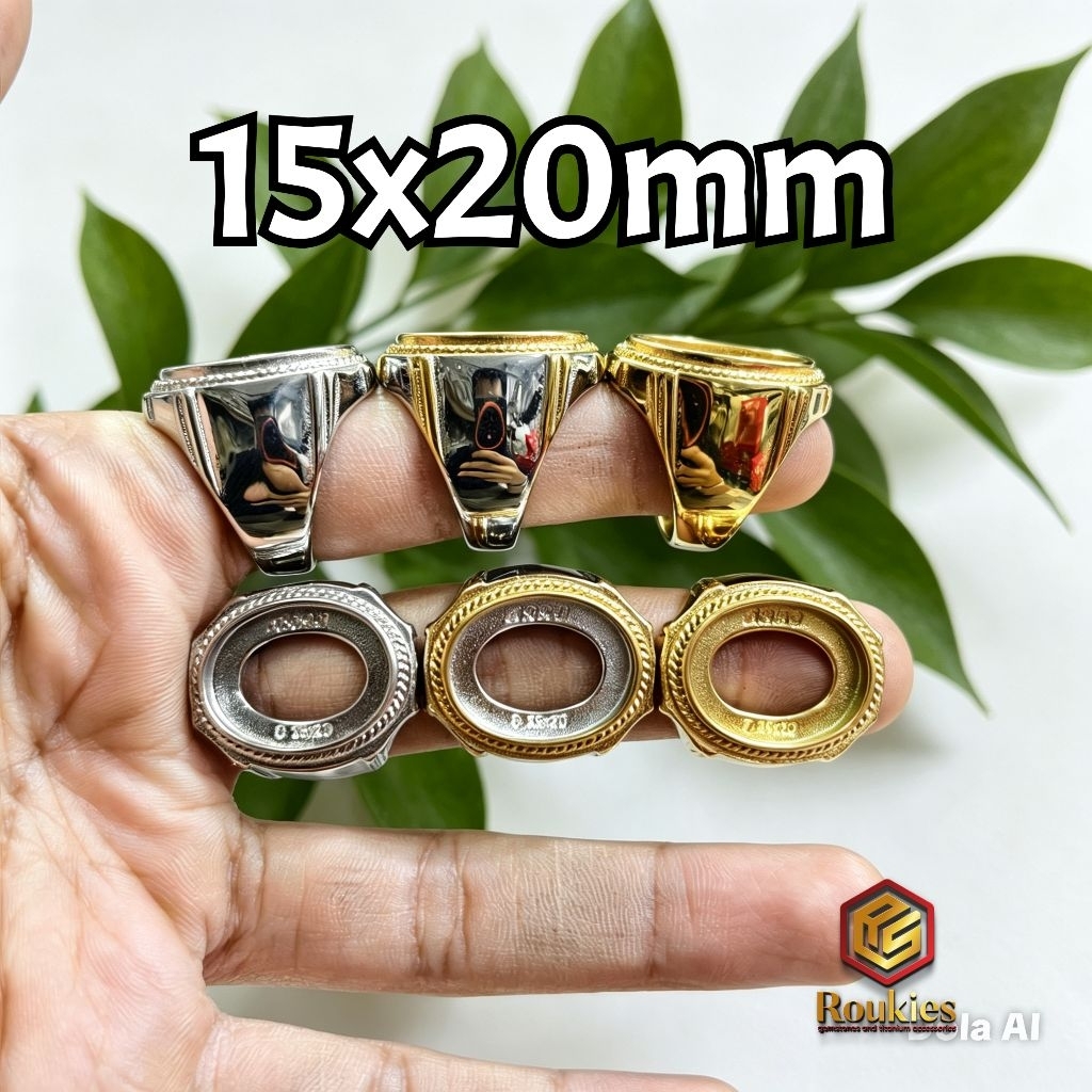 Ikatan Cincin Titanium Tanam 15x20mm -6