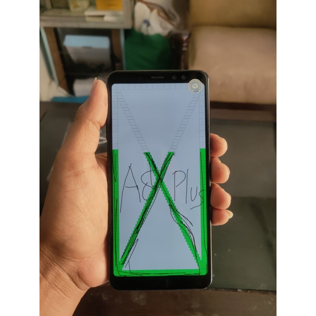 lcd samsung a8 plus minus