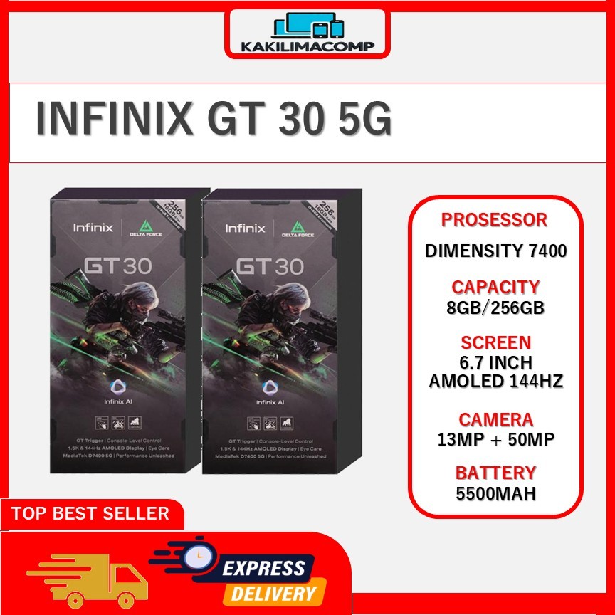 Handphone Smartphone HP INFINIX GT 30 5G 8GB 256GB Garansi resmi