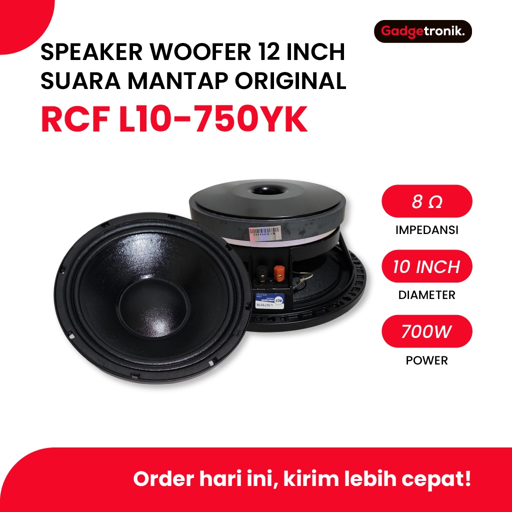 SPEAKER RCF L10-750YK L10750YK ASLI ORIGINAL ITALIA MID BASS 10 INCH