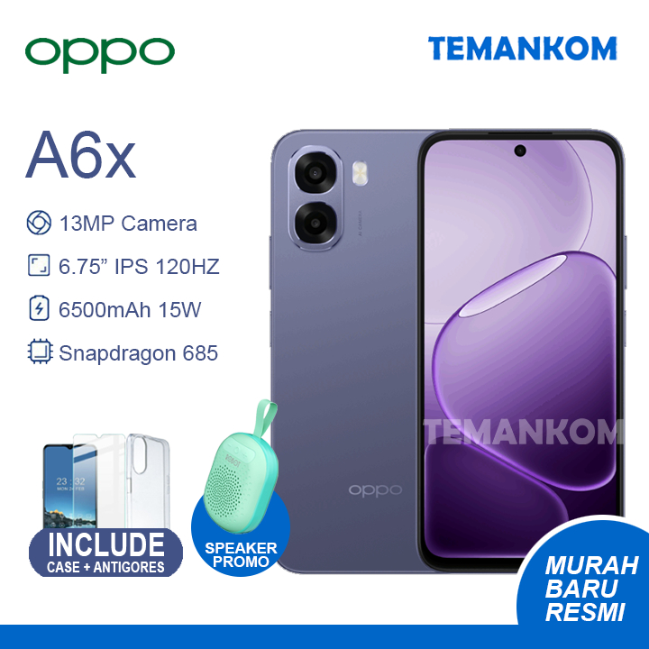 Oppo A6X 18GB RAM baru 6/256 6+12 extend RAM 6GB 256GB A6 X Military Grade kuat GARANSI RESMI