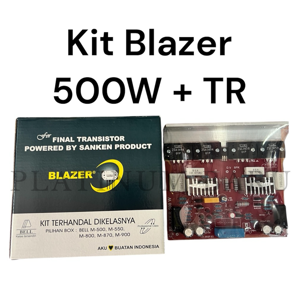 Kit Power Amplifier Blazer 500W + TR Sanken Original Power Amp Mono Final Transistor 2SC3858 2SA1494
