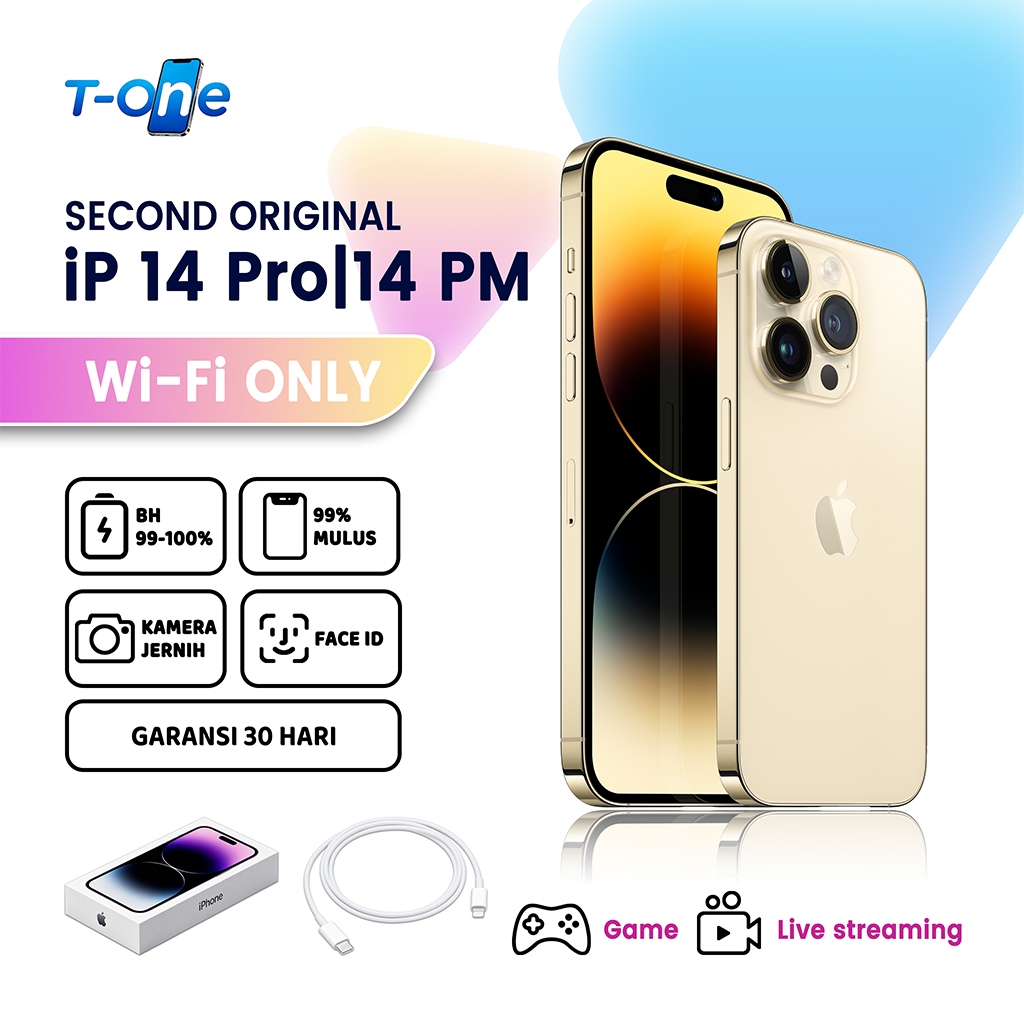 iPhone 14 Pro/14 Pro Max WIFI Second Variasi Khusus 128GB/256GB/512GB Original Bekas iP 14Pro/iP 14P