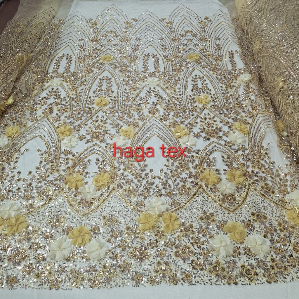 Kain Terbaru Kain Tile Payet Elishab Bunga 3D Timbul // Tile Payet Swuaroschi 3D Timbul // Payet Two
