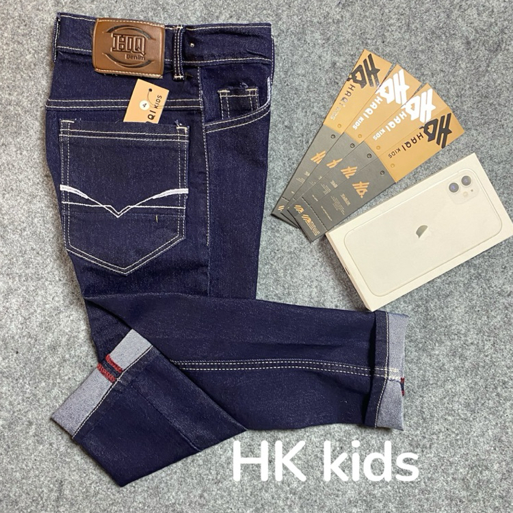 Celana Jeans Selvedg Anak Laki-Laki 4-12 Tahun Stret