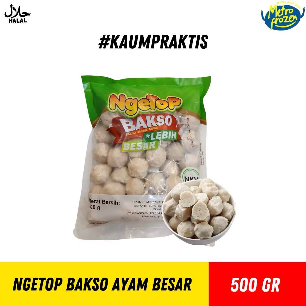 NGETOP Bakso Ayam Besar 500gr //bakso isi 50 //pentol ayam ngetop