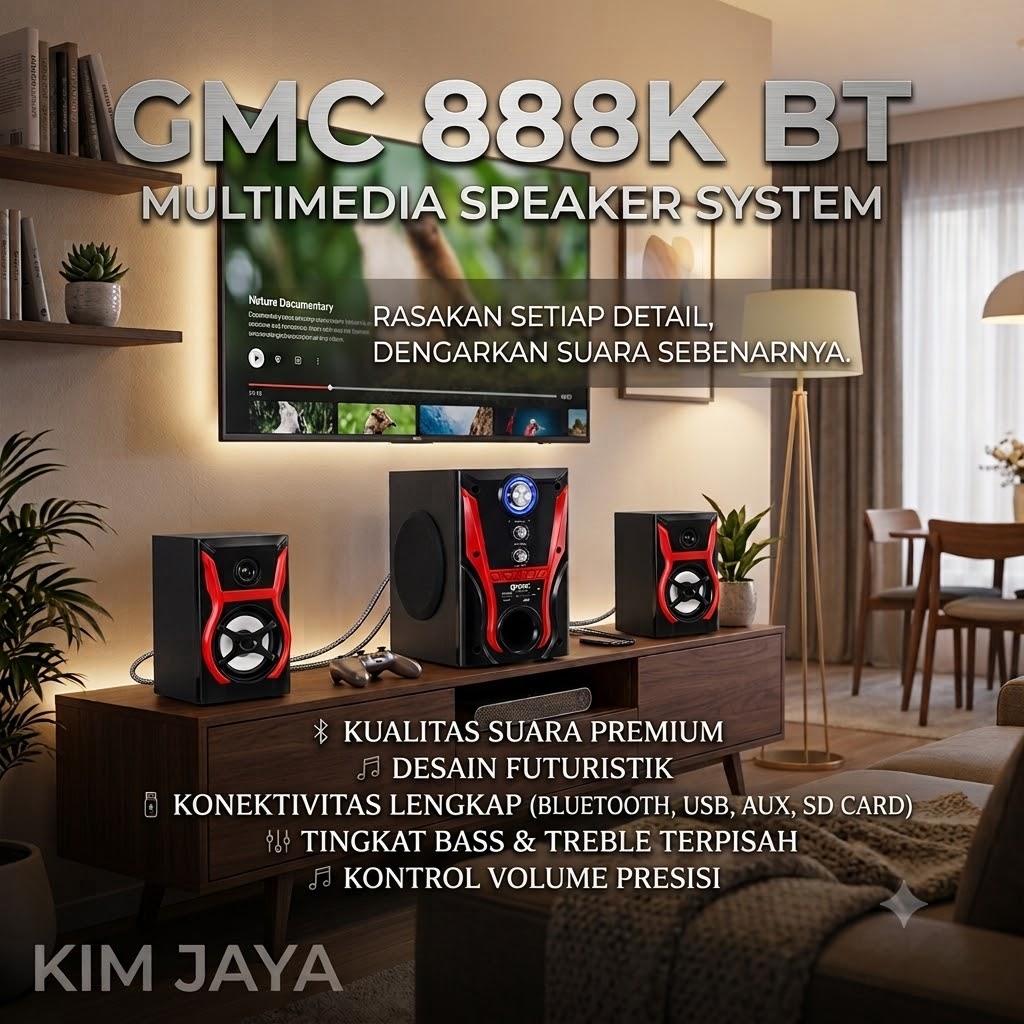 GMC Speaker Multimedia GMC 888K BT FM USB Bluetooth