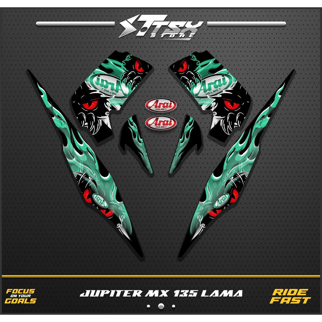 STRIPING STIKER JUPITER MX OLD/LAMA STIKER MX 135 LAMA MTF MATA ARAI