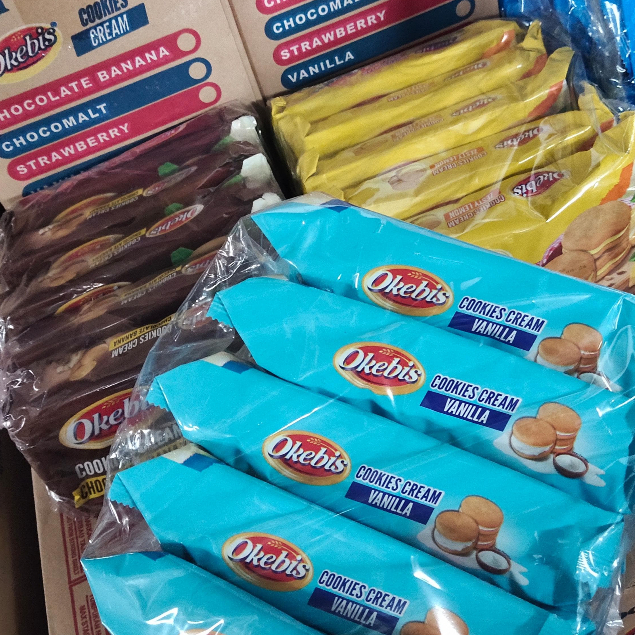 Okebis Inafood Cookies Cream 170gr  - 1 slop isi 5 (ECER)