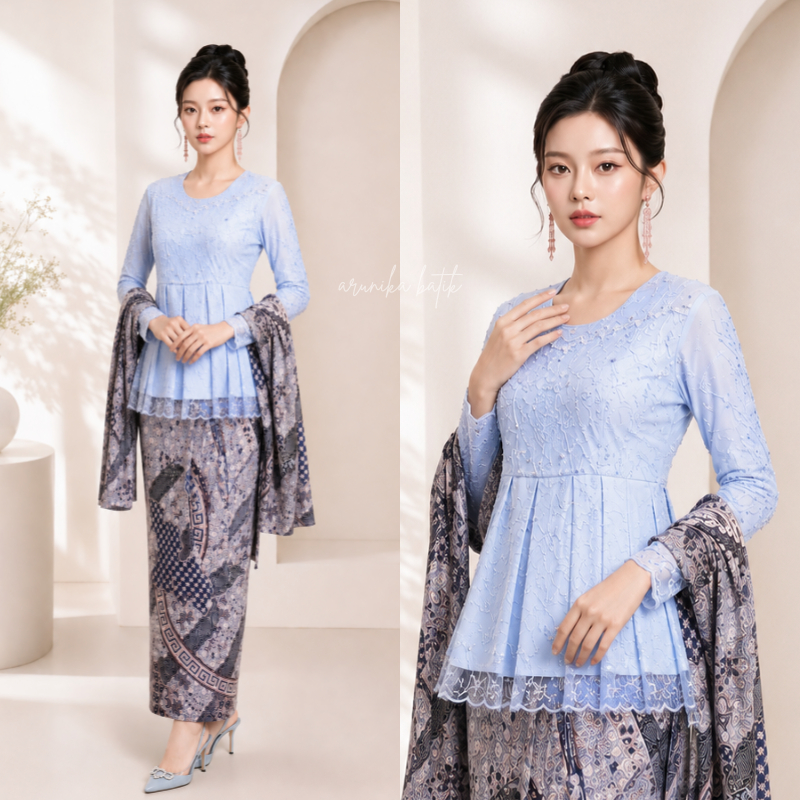 Set Kebaya Balqees Batik Kebaya Brukat Modern Kebaya Wanita Model Terbaru Model Terbaru Sarimbit Sua
