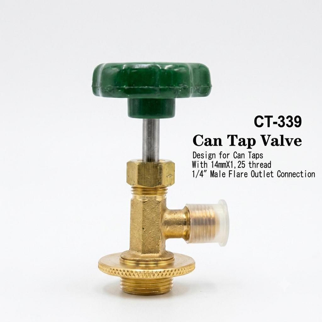Keran Freon Kaleng R134a Tabung Kecil Can Tap Valve CT-339 Pengisian AC Mobil, Kulkas