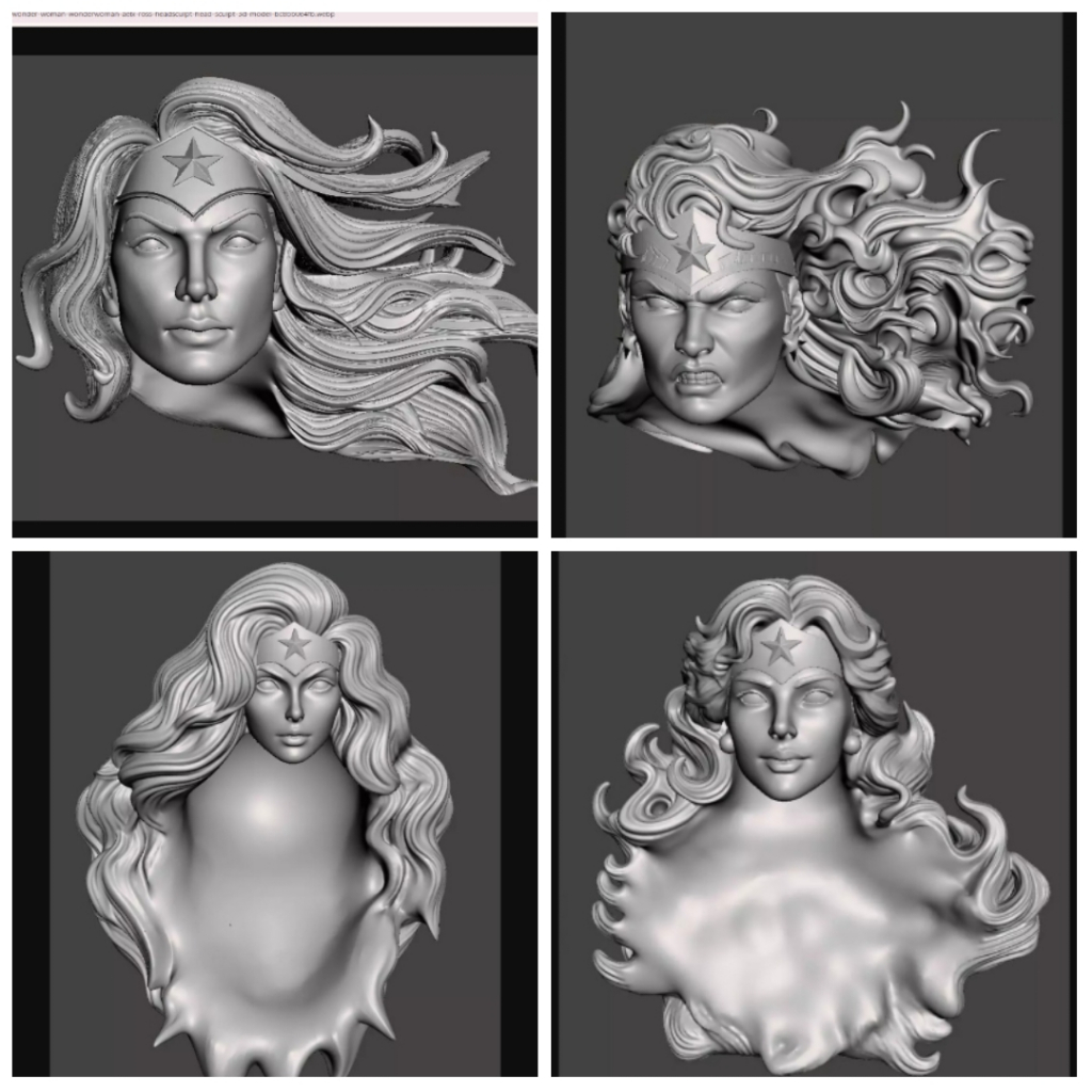 Headsculpt Head HS Wonder Woman kitbash Action Figure mezco shf figma Marvel Legends Damtoys Vtoys N