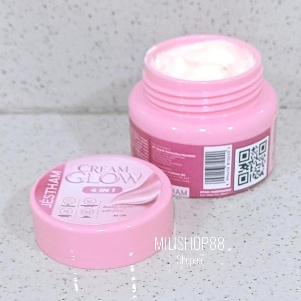JESTHAM Cream Glow 4in1 Moisturizer Niacinamide & Centella Asiatica-Efektif Menghaluskan, Melembabka