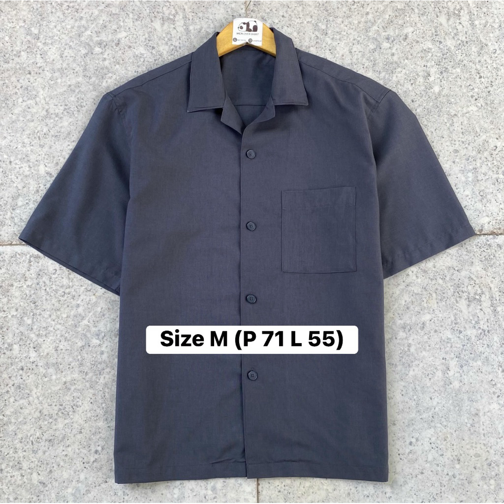 Kemeja Open Collar Gu Uniqlo (Warna Abu)