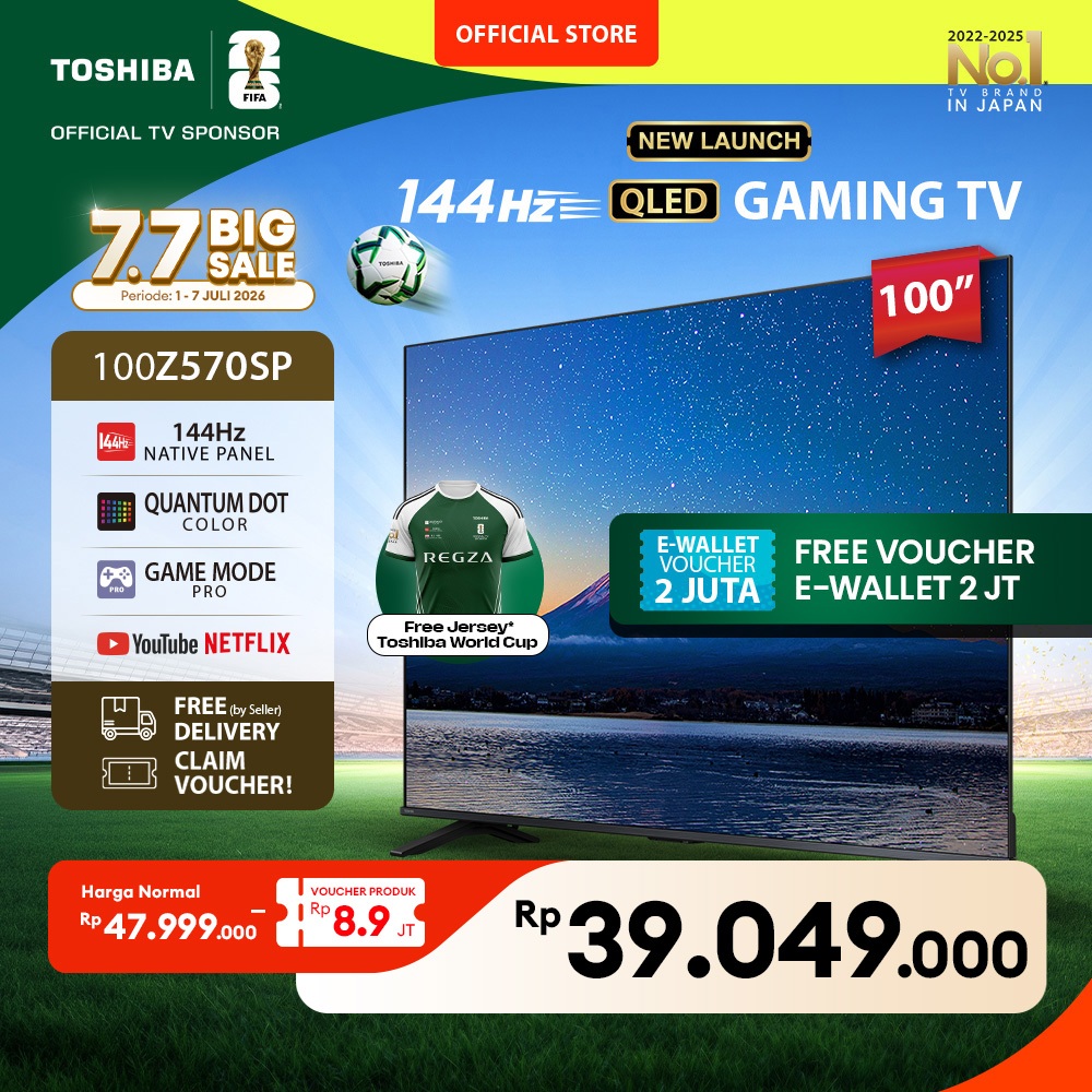 Toshiba TV 100" 4K UHD Gaming 144Hz AI Smart TV - Dolby Vision IQ + Atmos Regza ZRi 2.1 Surround Nat