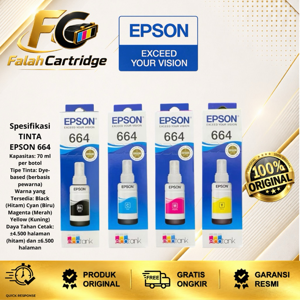 TINTA EPSON 664 Original L120 L360 L110