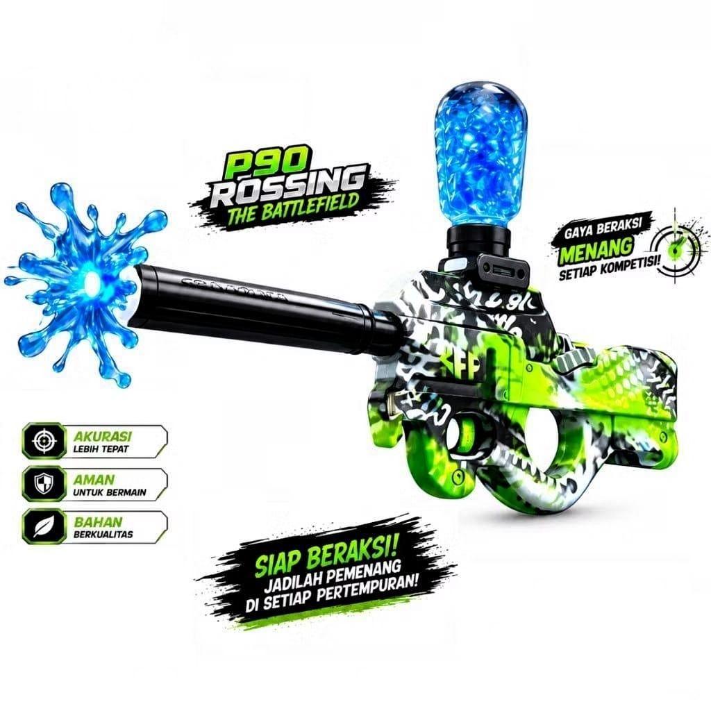Mainan Anak P90 ROSSING THE BATTLEFIELD 15921-2 Mainan Tembakan Anak Battle Strom Water Bubble