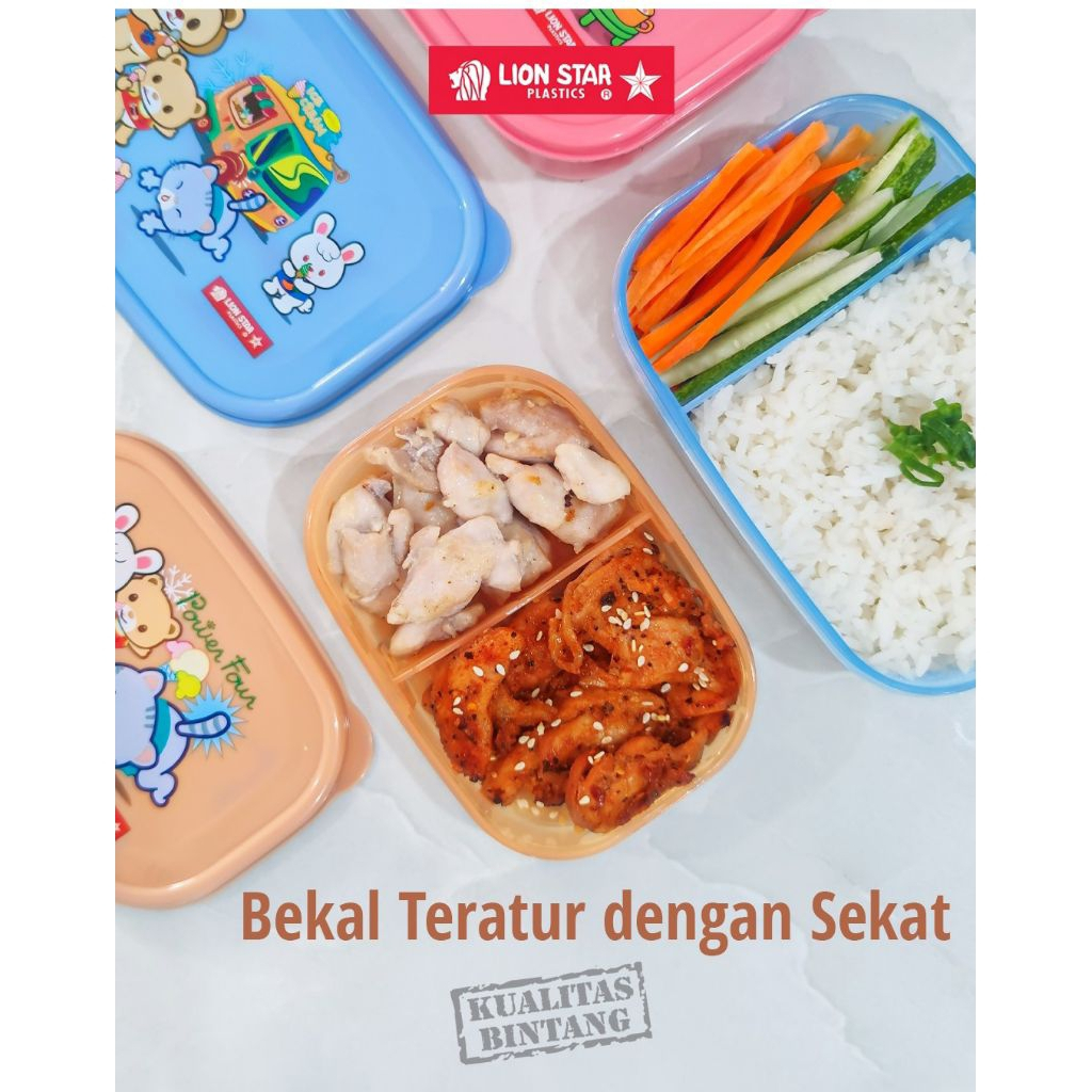 Kotak Makan PLastik Bela Box Lion Star