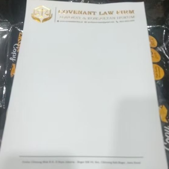 kop surat full color + foil emboss