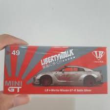mini gt 49 nissan gtr satin silver lb works minigt diecast