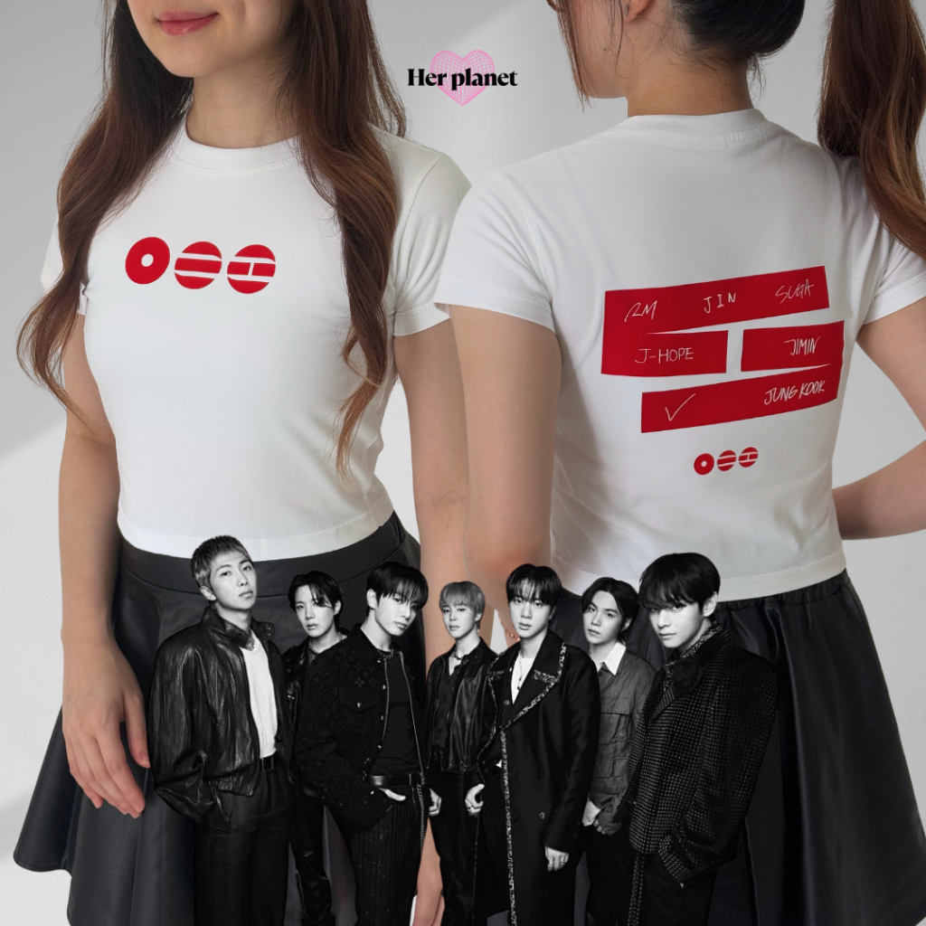 [Her Planet] BTS Arirang World Tour Crop Top Crop Tee Heavyweight 20s | BTS arirang tshirt | kaos BT