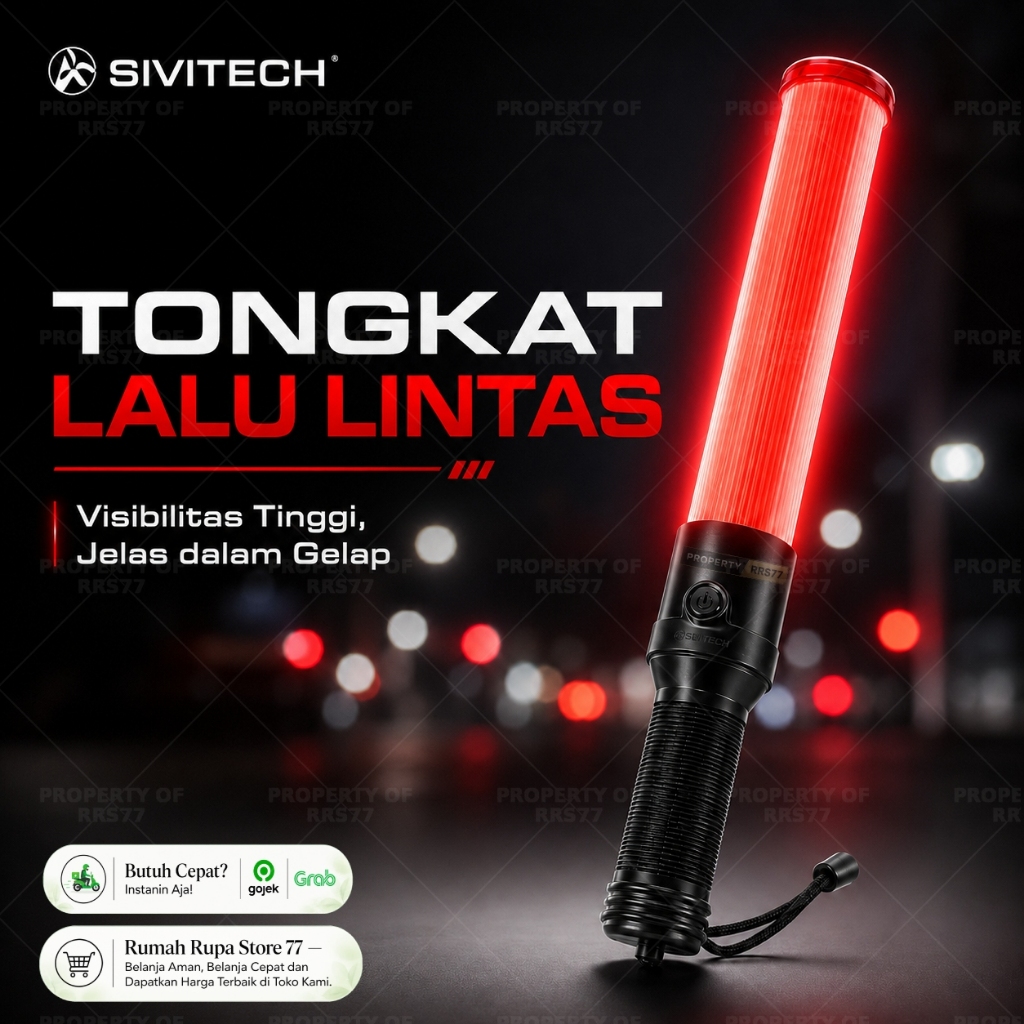 Senter polisi senter lalu lintas senter parkir Sivitech 611 2 baterai besar