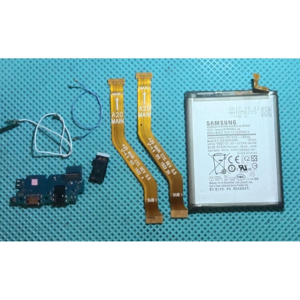 FLEXIBLE FX PCB CAS SPEAKER ANTENA SAMSUNG A20 ORI COPOTAN SECOND