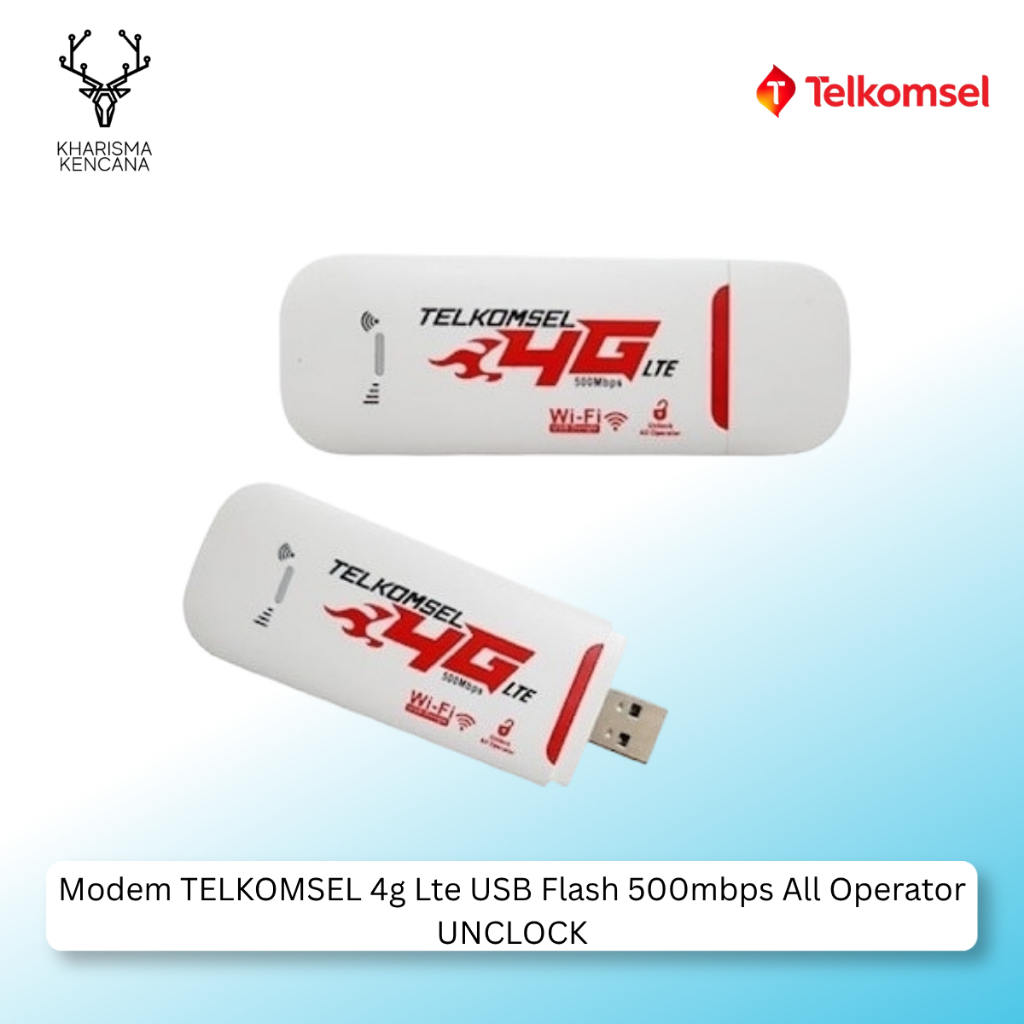 Modem TELKOMSEL 4g Lte USB Flash 500mbps All Operator UNCLOCK