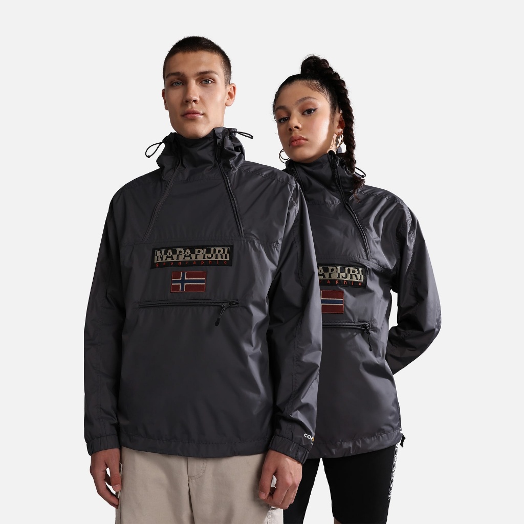 Napapijri Northfarer 2.0 Summer Anorak Jacket (Dark Grey Solid) Original