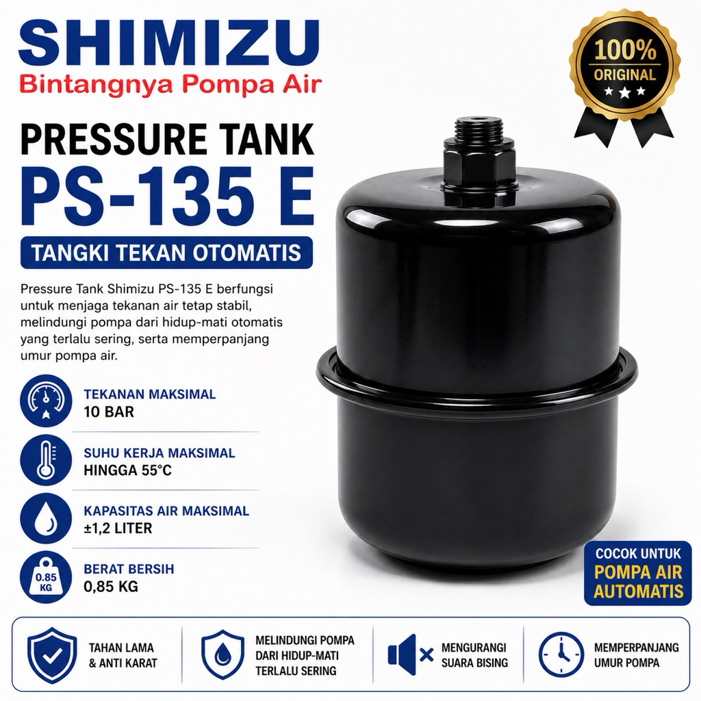 Tabung Tangki Pompa Air Shimizu PS-135 E PS-130BIT ASLI MURAH PS 135 E PS 130 BIT PS135E PS 130BIT
