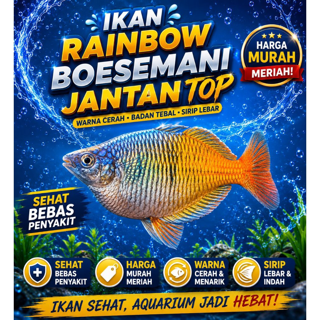 ikan rainbow boesemani jantan top