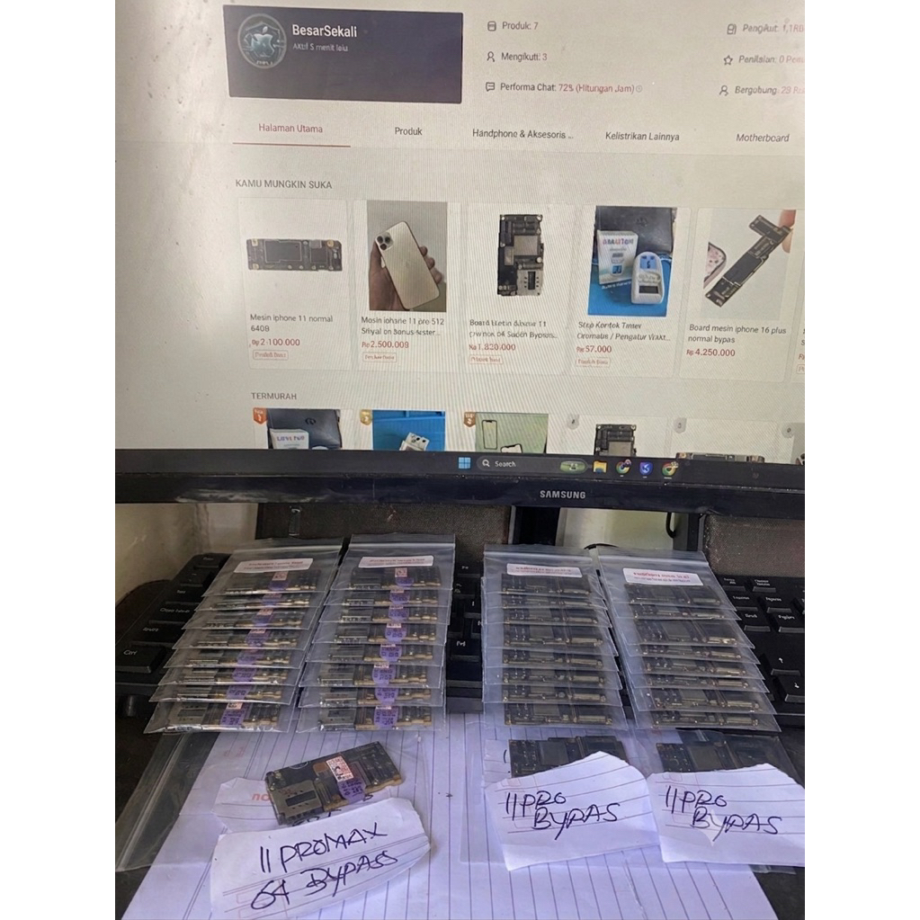 Board Mesin iphone 11 Pro Max Normal Bypass Siap Pakai