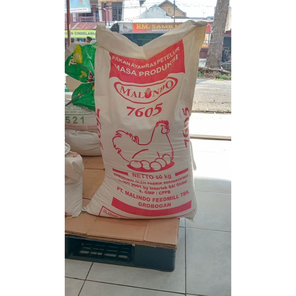 Malindo 7605 1kg | pakan ayam ras petelur | pur ayam layer | voor ayam