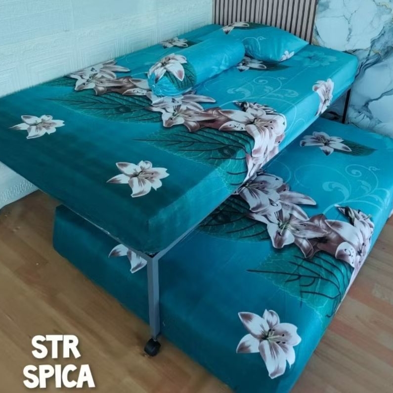 SPREI SORONG 150x200 || SPREI TANPA RUMBAI MOTIF BUNGA ||  SPREI 2 in 1 || SPREI TINGGI 20&30cm